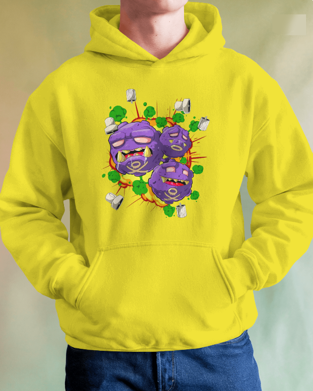 Pokemon Koffing & Weezing Graphic Hoodie Unisex