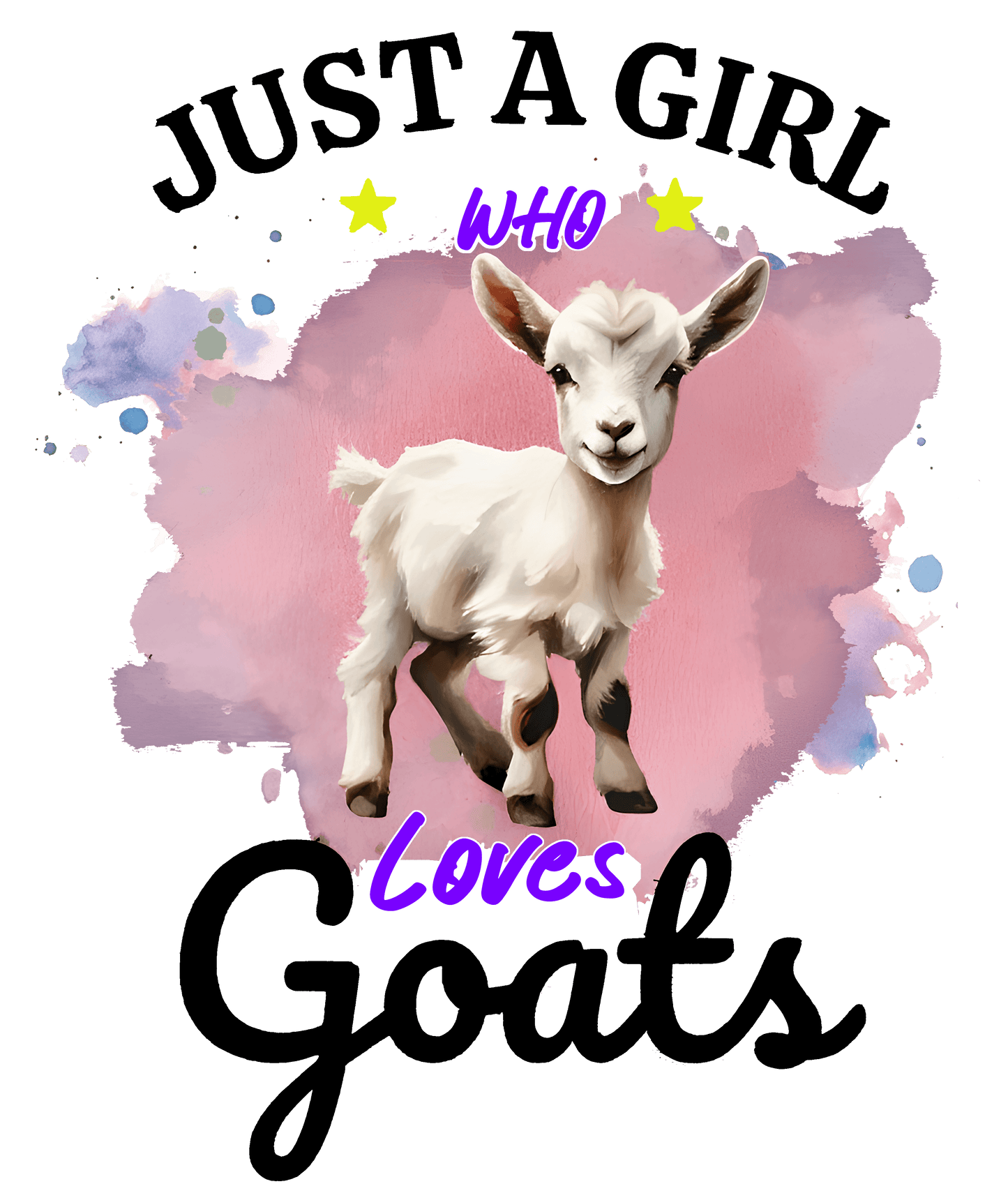 Just a Girl Who Loves Goats Youth Girls Graphic Tee