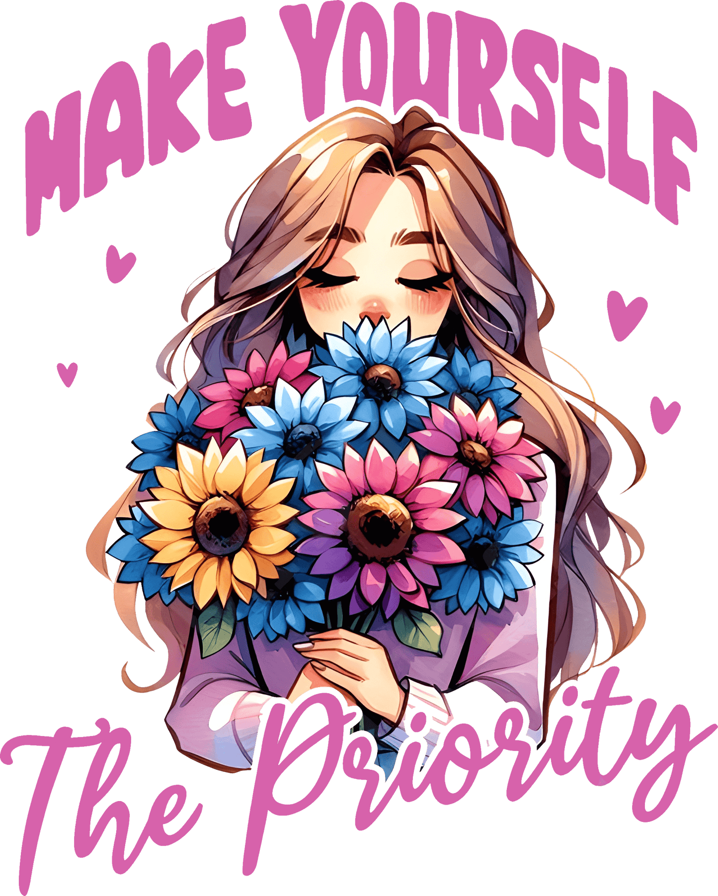 Make Yourself The Priority Womens Fitted Graphic Tee