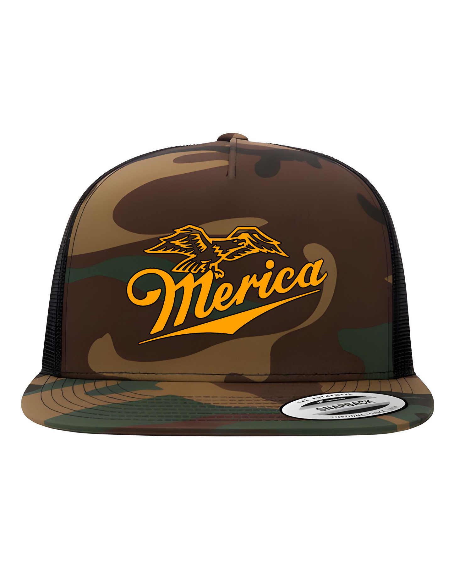 Merica Military Camo Snapback Hat Unisex