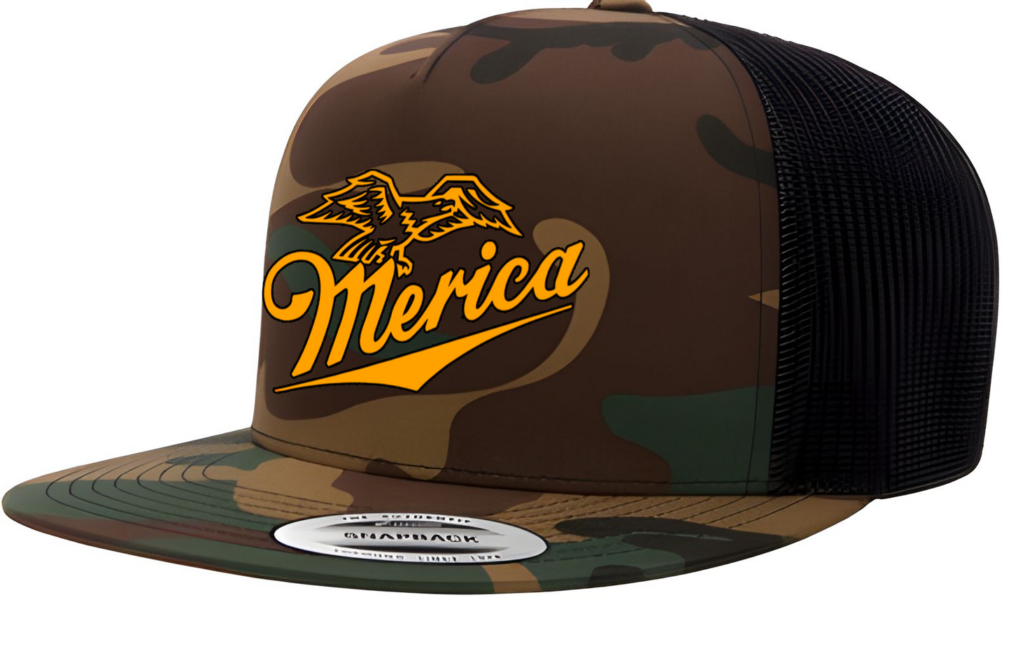 Merica Military Camo Snapback Hat Unisex