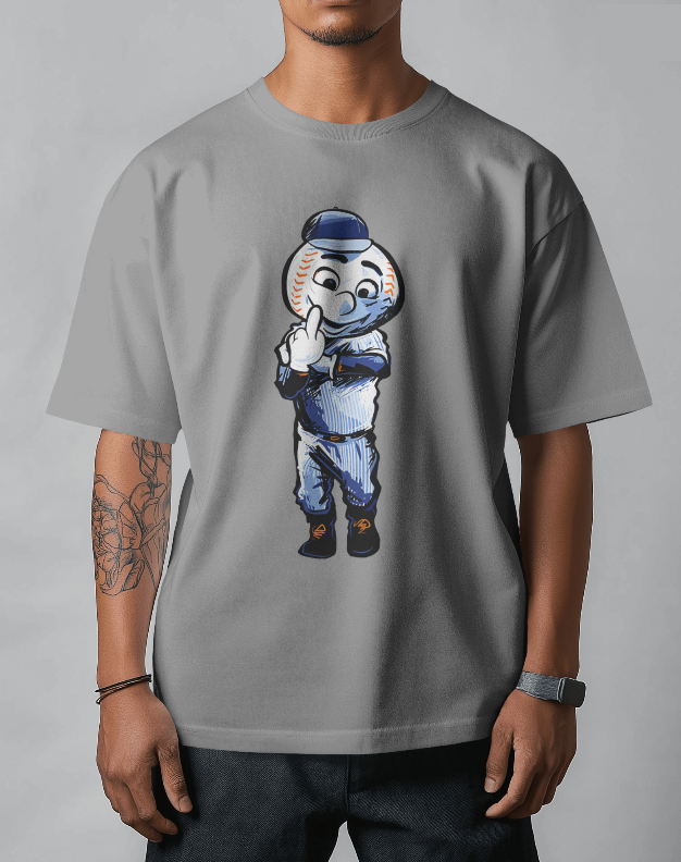 Mr Met Middle Finger Graphic Tee Unisex MLB T-Shirt
