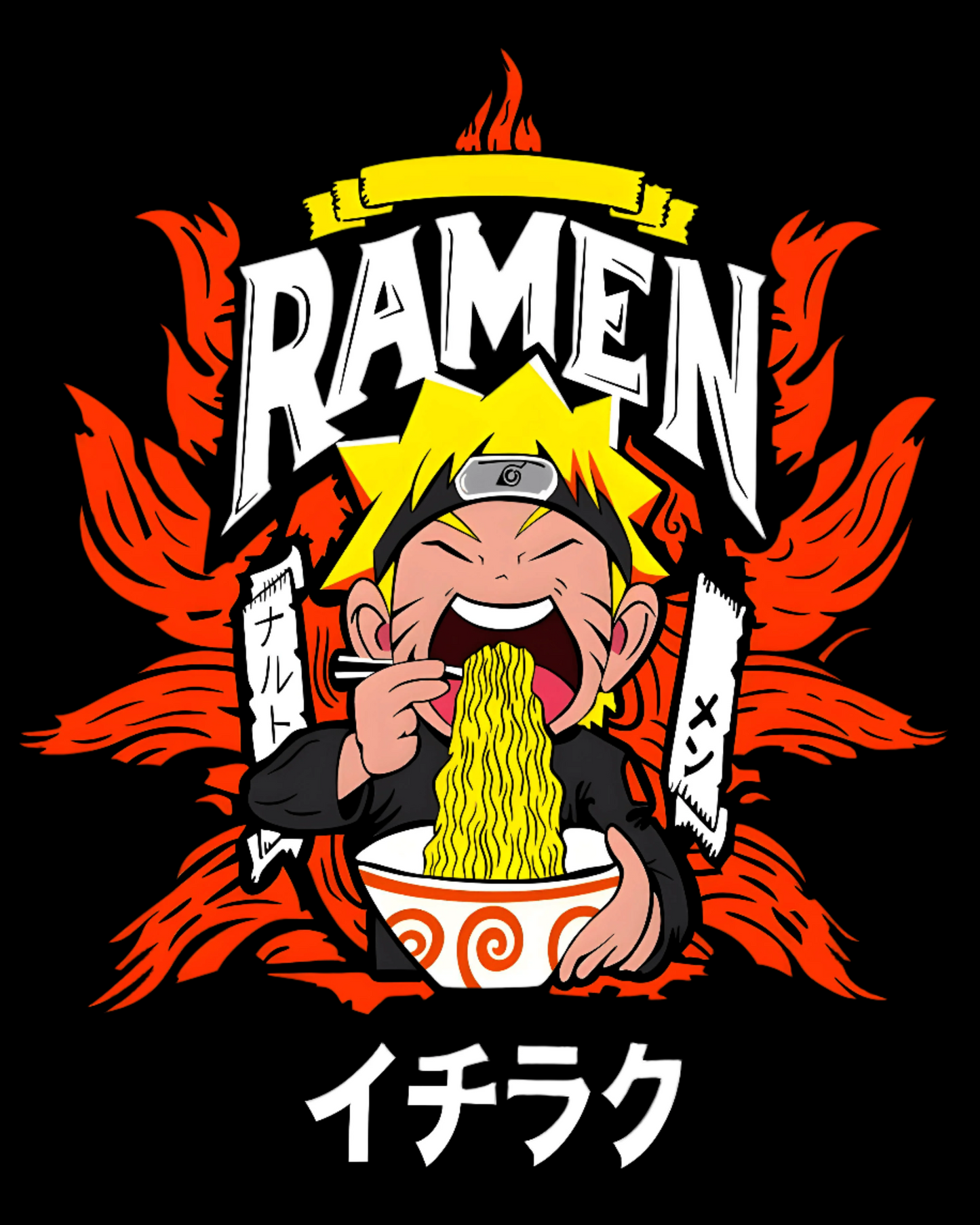 Naruto Uzumak Ramen Graphic Tee Boys Youth Shirt