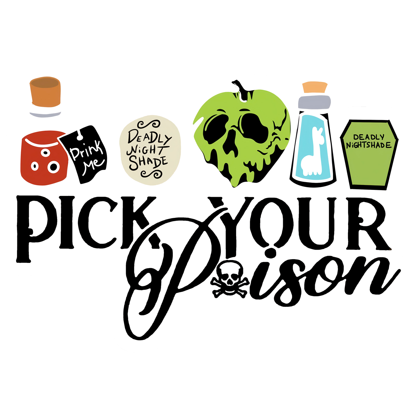 Pick Your Poison Villains Graphic Tee Unisex Halloween