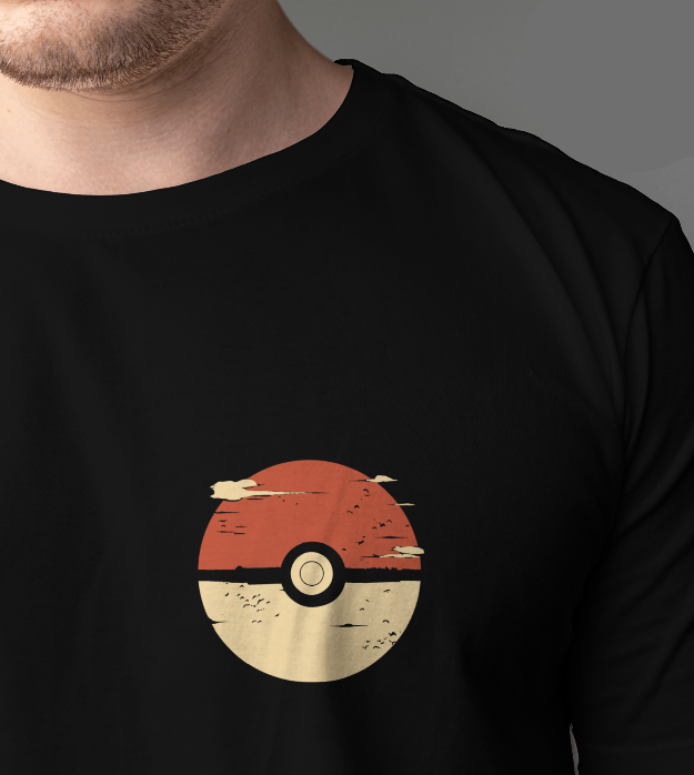 Squirtle Pokemon Rising Sun Graphic Tee Unisex