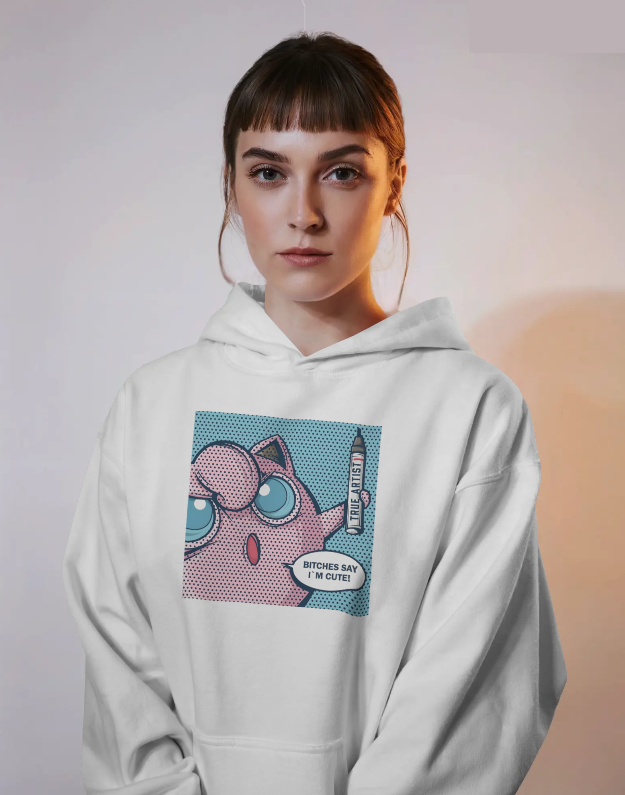 Jiggly Puff The Marker Diva Pokemon Womens Hoodie