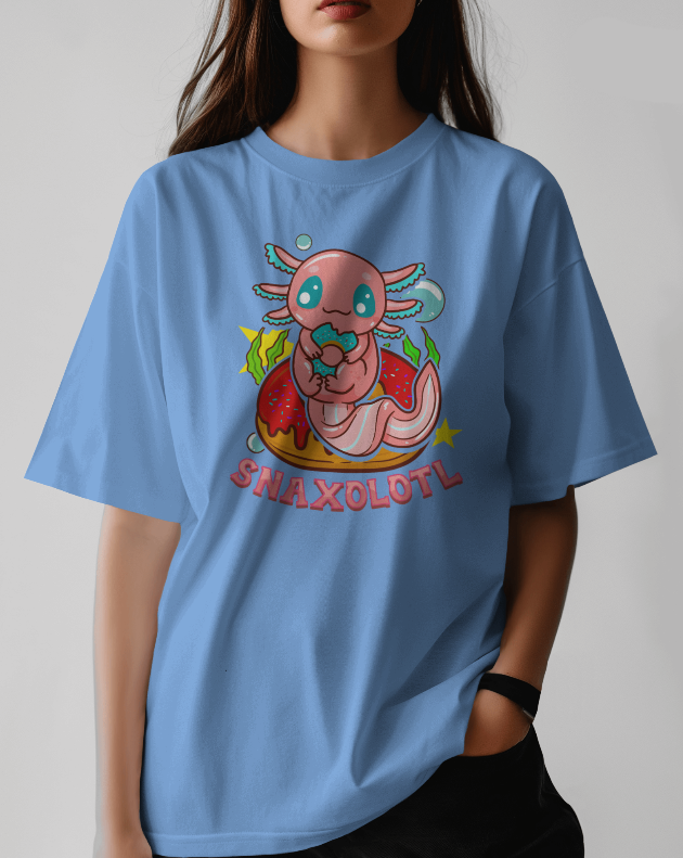 Snaxolotl - Axolotl Humor Graphic Tee Womens T Shirt