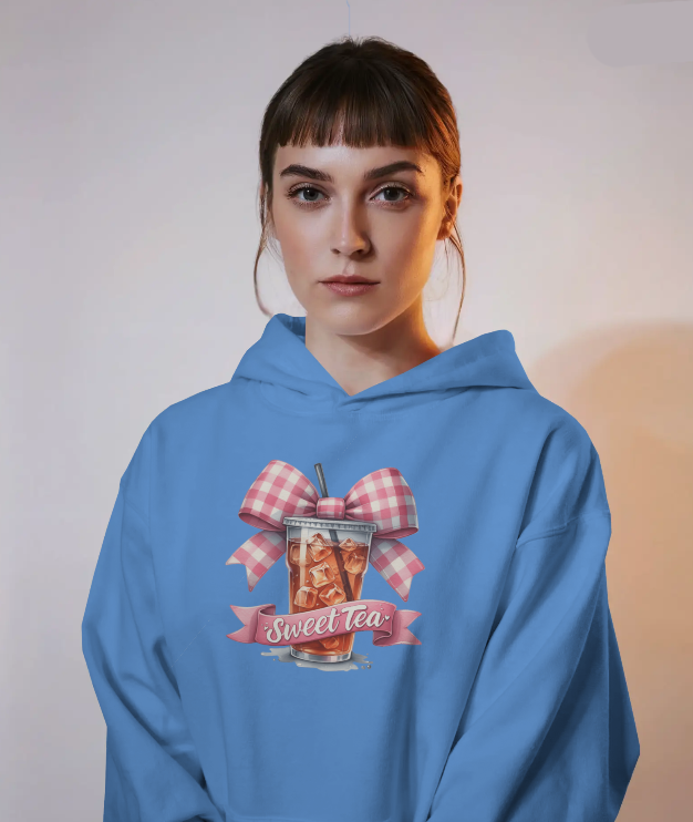 Southern Sweet Tee Bow Graphic Hoodie Womens Hoodie