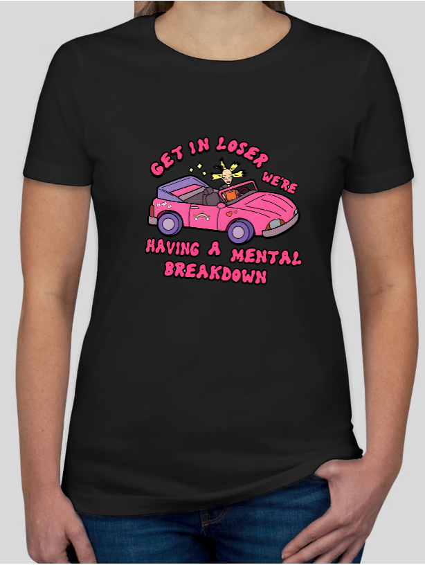 Rugrats Cynthia "Get In Loser..." Womens Fitted Graphic Tee