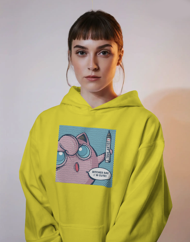 Jiggly Puff The Marker Diva Pokemon Womens Hoodie