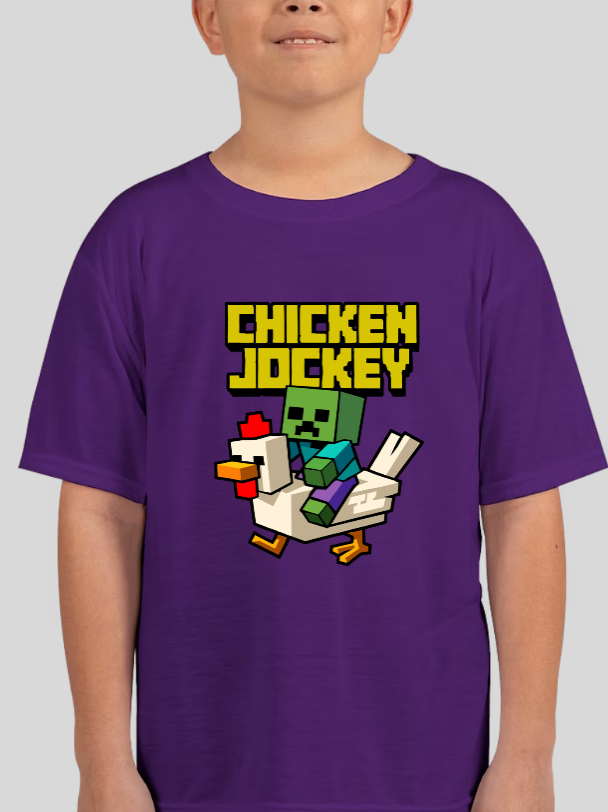 Chicken Jockey Minecraft Youth Unisex Graphic Tee