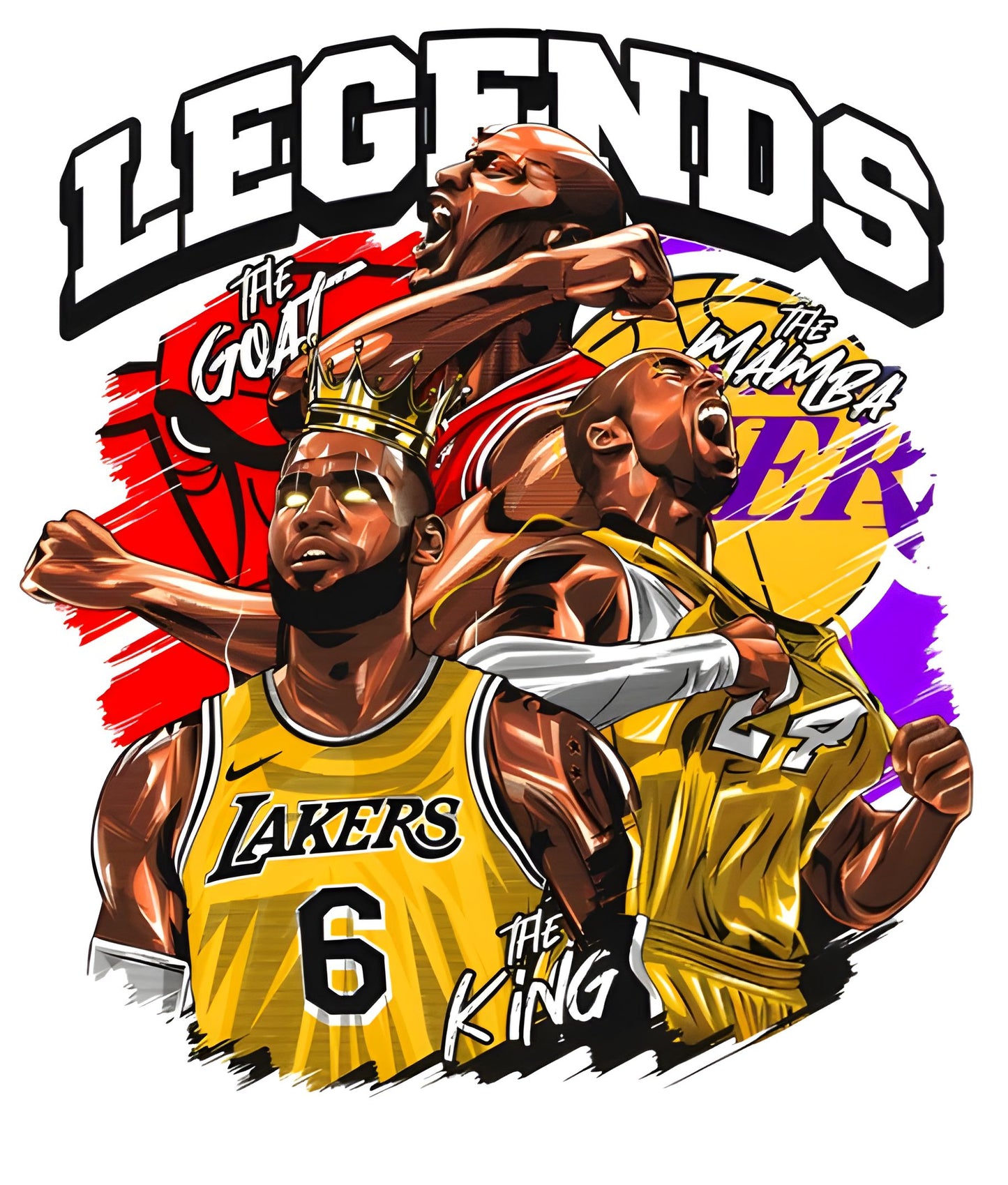 Jordan, Kobe & Lebron The 3 Legends Graphic Tee NBA