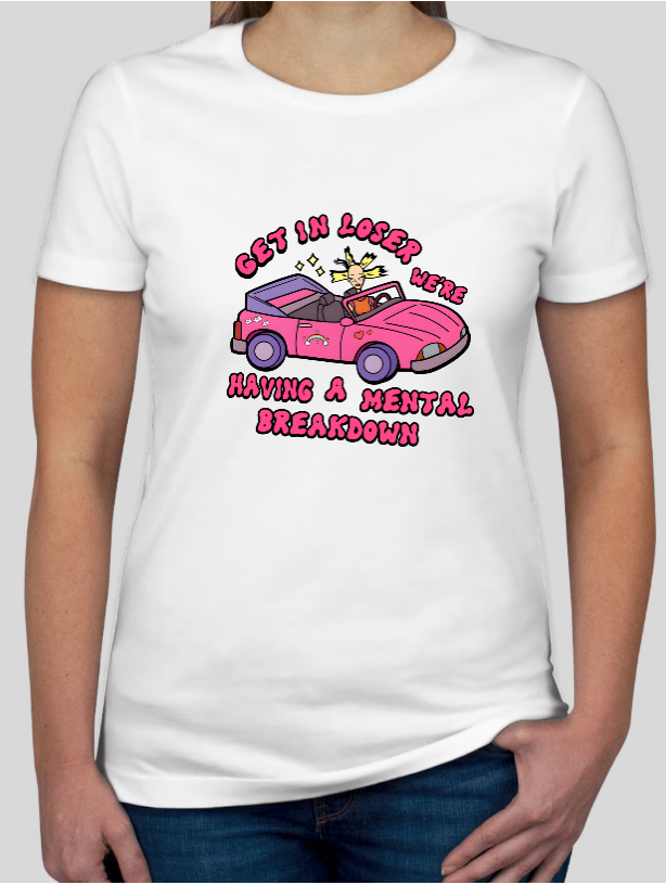 Rugrats Cynthia "Get In Loser..." Womens Fitted Graphic Tee