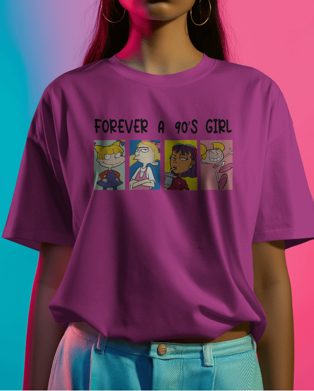 Forever a 90's Girl Nickelodeon Graphic Tee Womens T-Shirt