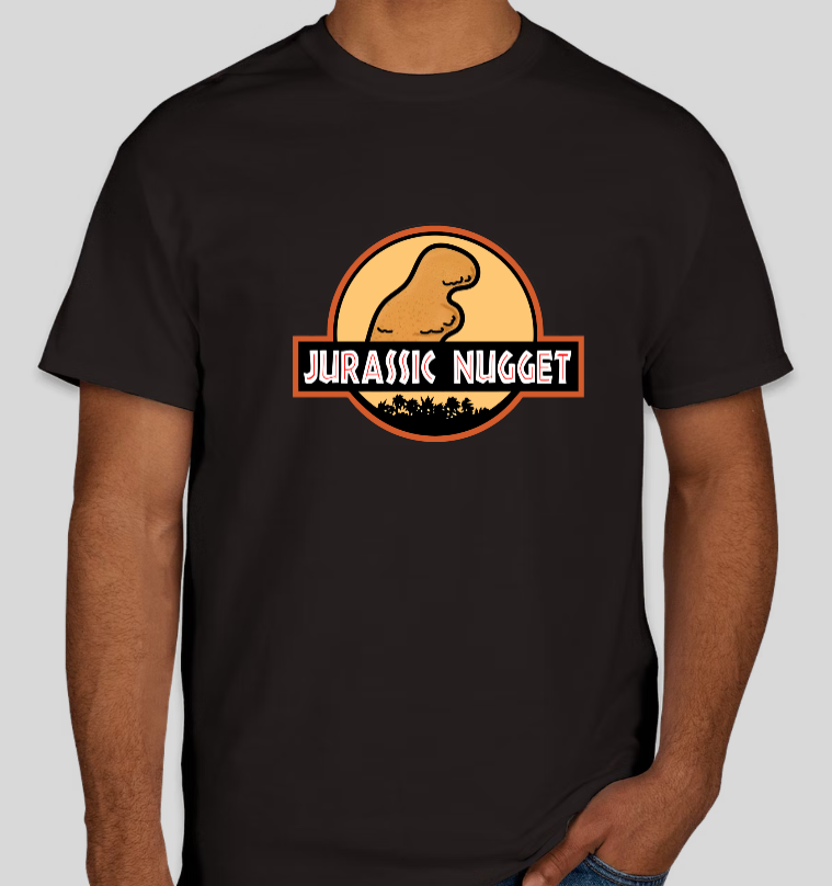 Jurassic Nugget Graphic Tee Unisex Jurassic Park Spoof