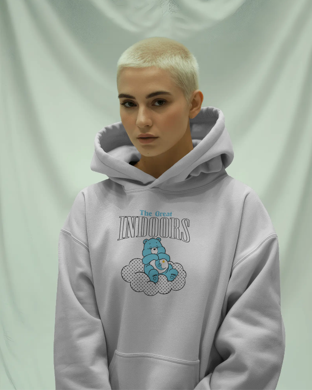 Bedtime Bear Care Bears "The Great Indoors" Graphic Hoodie Womens Hoodie