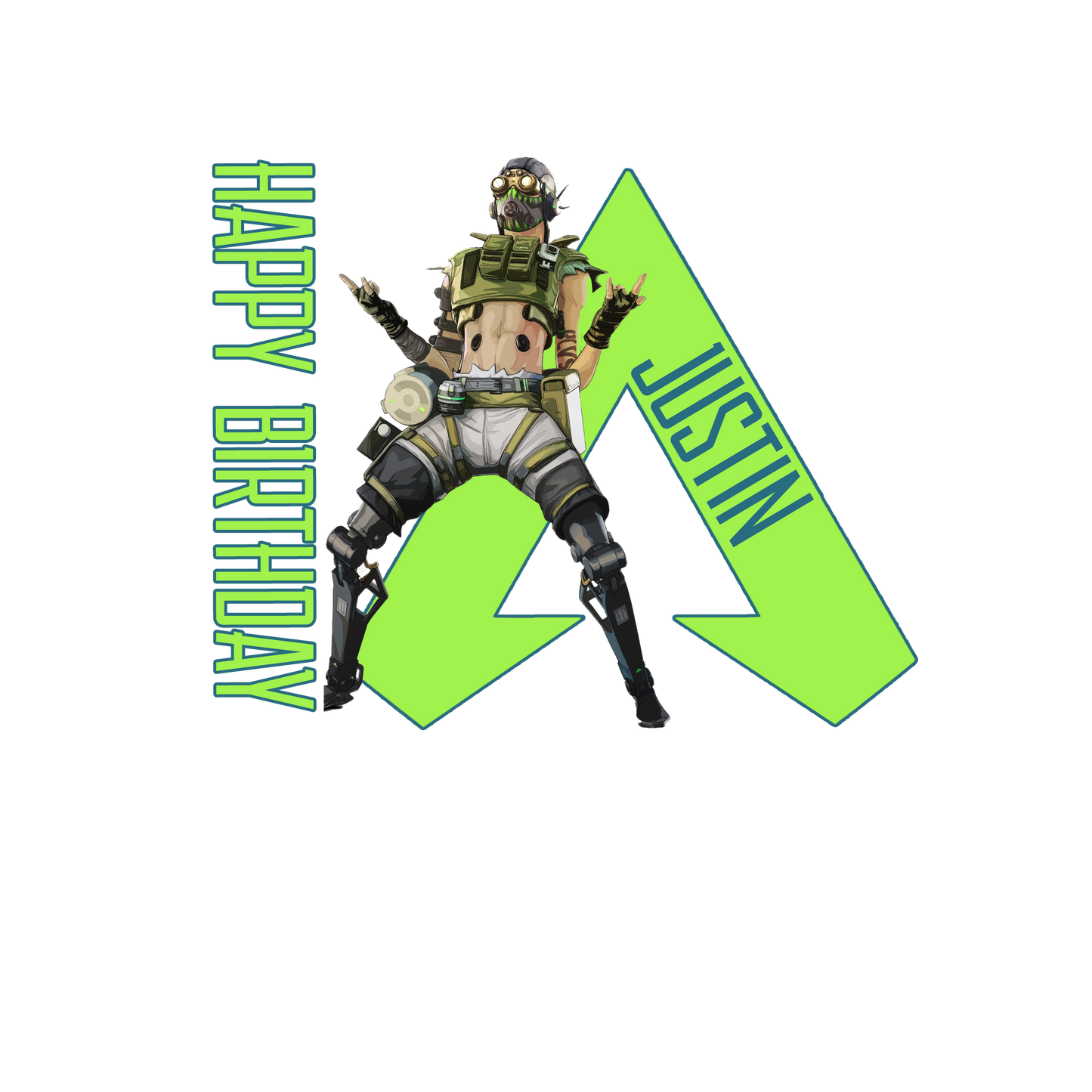 Apex Legends Octane Youth Personalized Brithday Tee