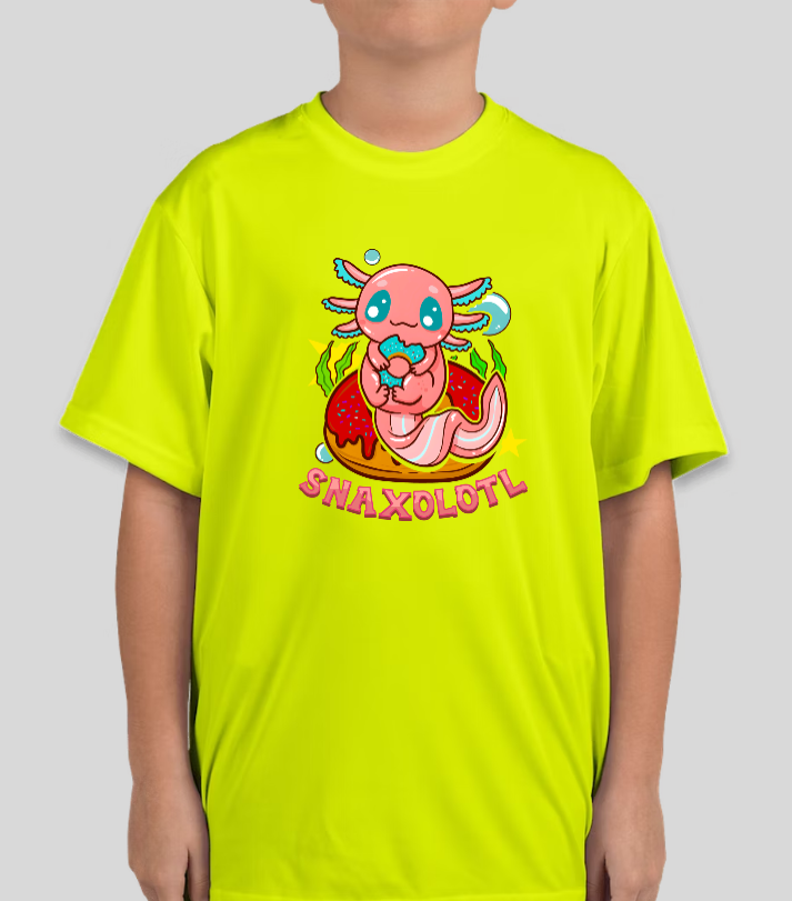 Snaxolotl - Axolotl Humor Graphic Tee Youth Girls T Shirt