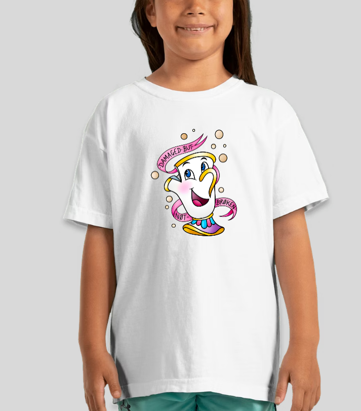 Damaged But Not Broken! Beauty & The Beast Youth Girls Tee