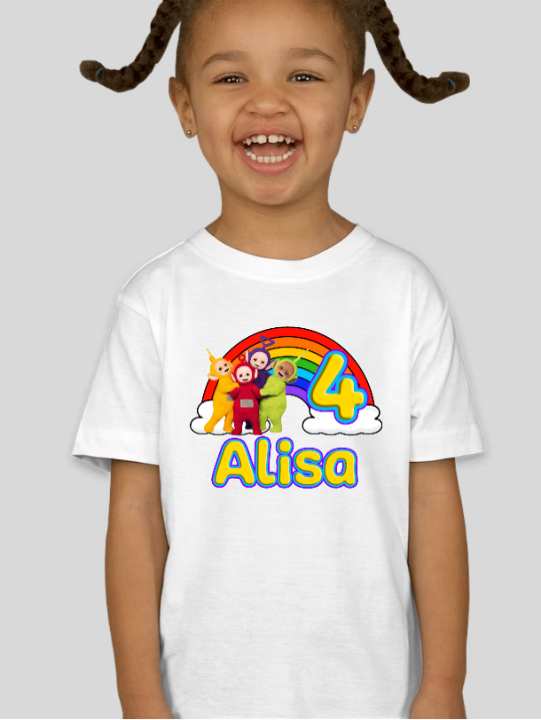 Telletubbies Toddler Personalized Name & Age Birthday Shirt