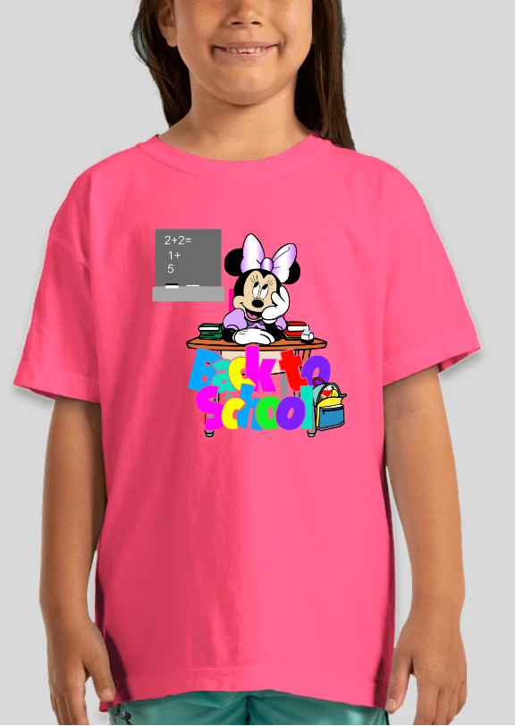 Mini Mouse Back-To-School Youth Graphic Tee Girls Shirt