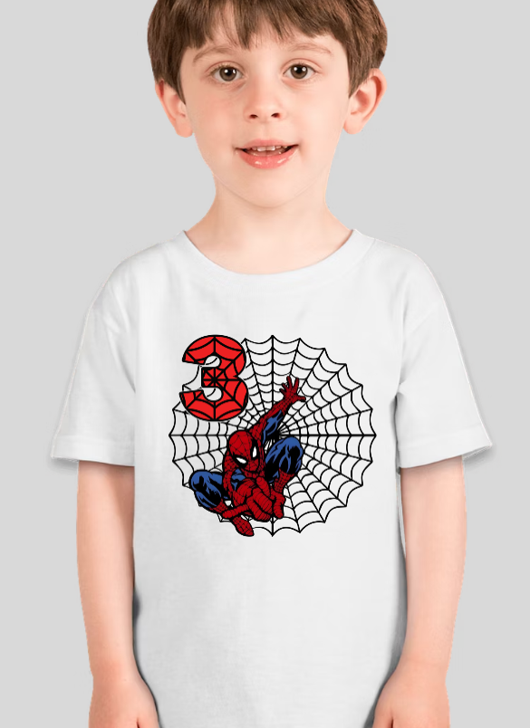 Spiderman Toddler Personalized Birthday Tee