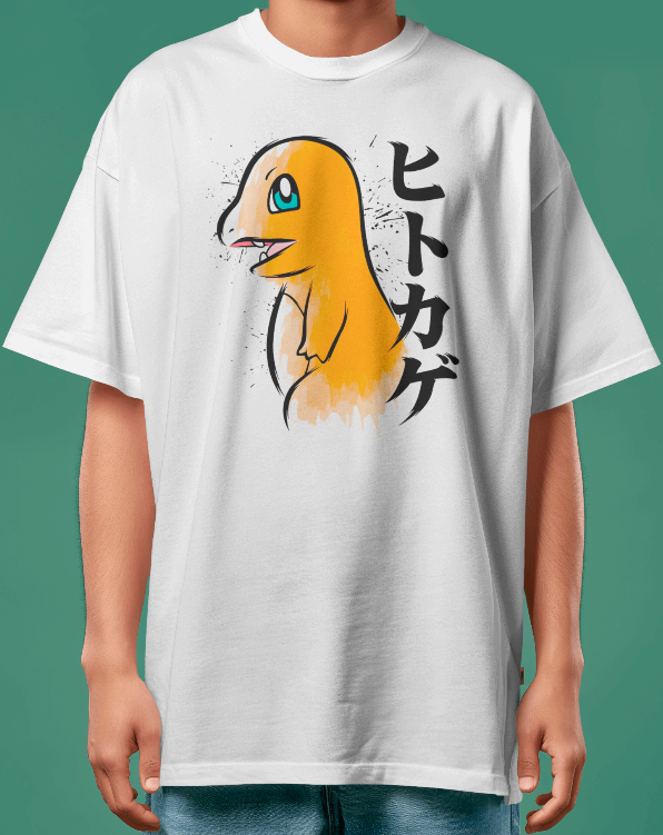 Charmander Ink Splash Graphic Tee - Pokemon Gen 1 Starter