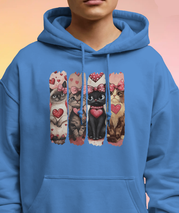 Cats Are Love Graphic Hoodie Womens Hoodie