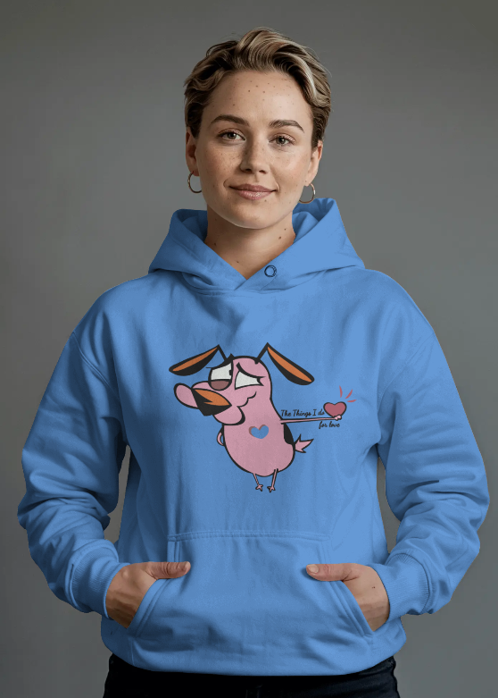 Courage The Cowardly Dog Love Hoodie Womens Hoodie