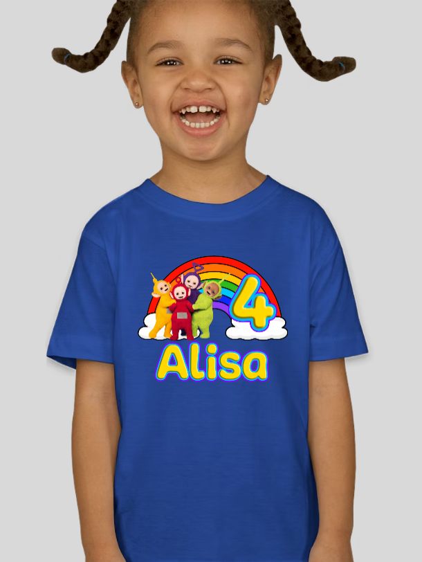 Telletubbies Toddler Personalized Name & Age Birthday Shirt