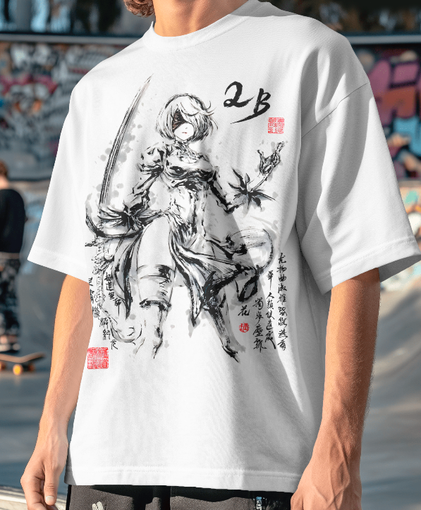 2B "YoRHa Blade" Ink Wash Tee – NieR:Automata