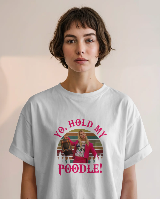White Chicks "Yo Hold My Poodle" Graphic Tee Womens Shirt