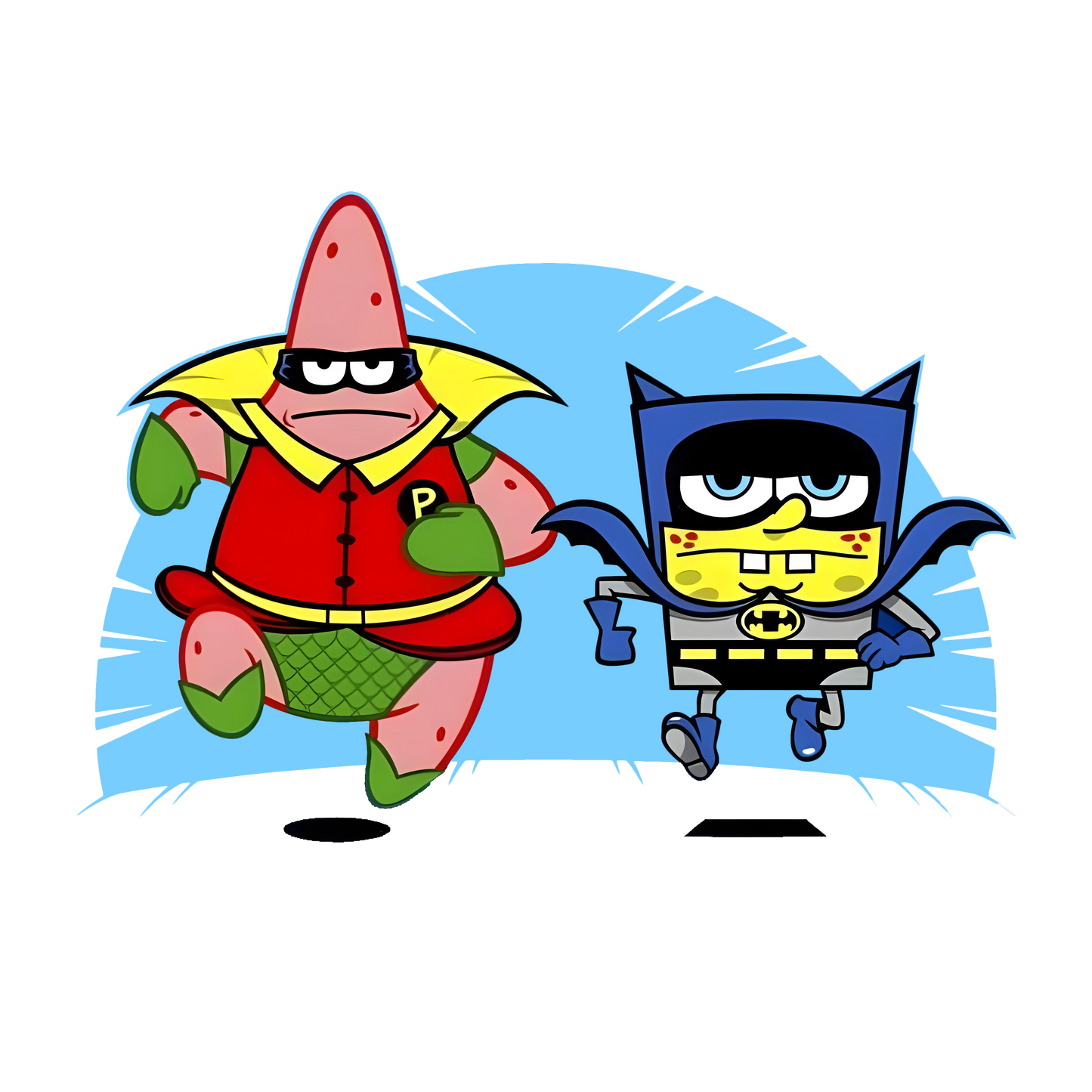Spongebob Batman and Robin Graphic Tee Youth Shirt