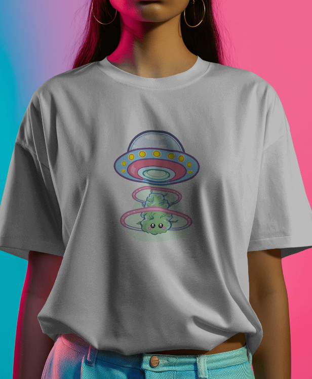 UFO Weed Abduction Graphic Tee Unisex Shirt