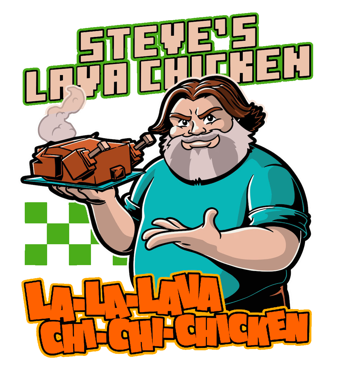 Steve's Lava Chicken Minecraft Unisex Youth Graphic Tee