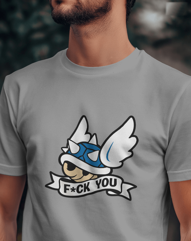 Blue Shell F*ck You! Mario Kart Graphic Tee Unisex