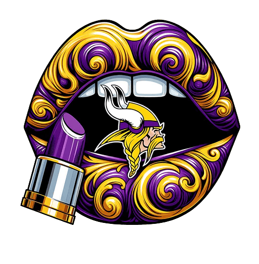 Minnesota Vikings Vintage Lips Womens NFL Tee