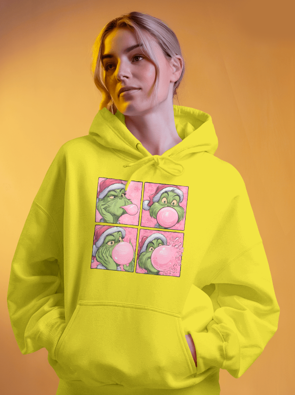 The Grinch Bubble Gum Pop Art Holiday Hoodie