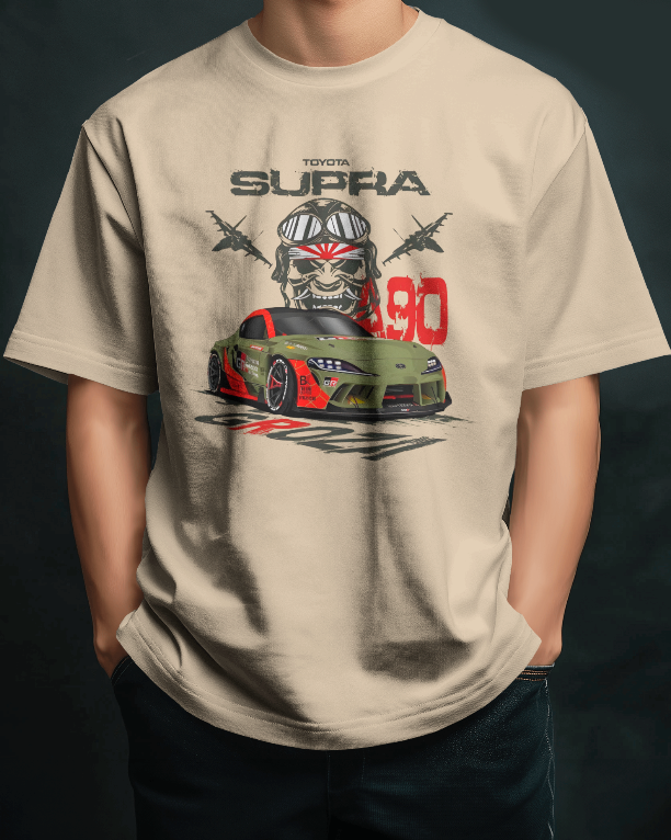 Supra A90 Fighter Pilot T-Shirt | JDM War Machine Racing Tee