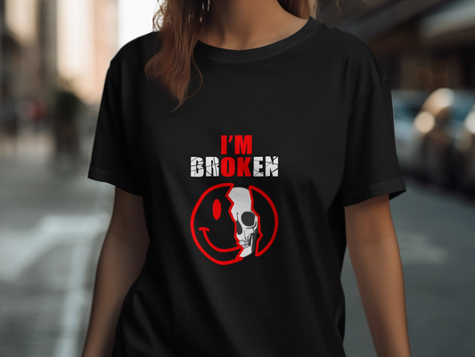 I'm Broken (I'm Okay) Skull Graphic Tee