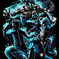 Legends Unleashed: Heroes of Blue Flame Graphic Tee Unisex