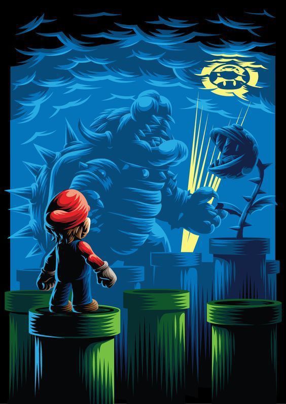 Shadow Showdown: Mario vs. Bowser Tee