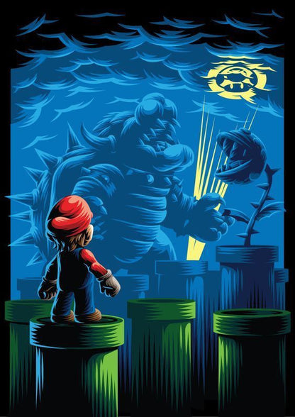 Shadow Showdown: Mario vs. Bowser Tee