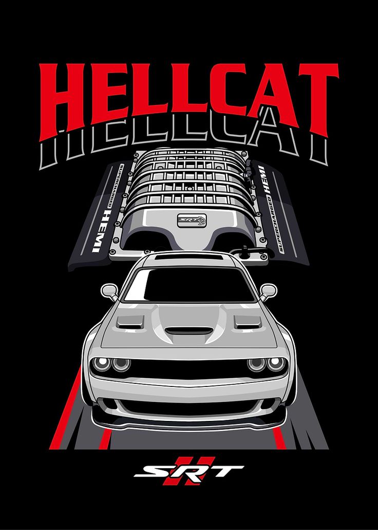 Dodge Challenger Hellcat Graphic Tee Unisex Shirt