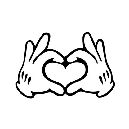 Heart Hands Graphic T Shirt Short Sleeved