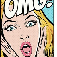 OMG' Pop Art Comic T-Shirt Short Sleeved