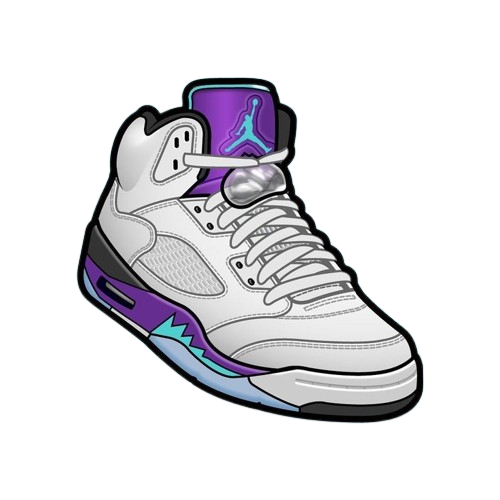 Air Jordan Grape 5's Graphic Shirt Sneaker Matching Unisex Tee