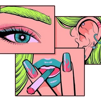 Pop Art Comic Print Smoking T Shirt