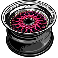 BBS Pink Rims JDM Graphic T Shirt