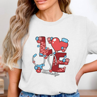 Nurse Love Graphic Tee #NurseLife Short Sleeve